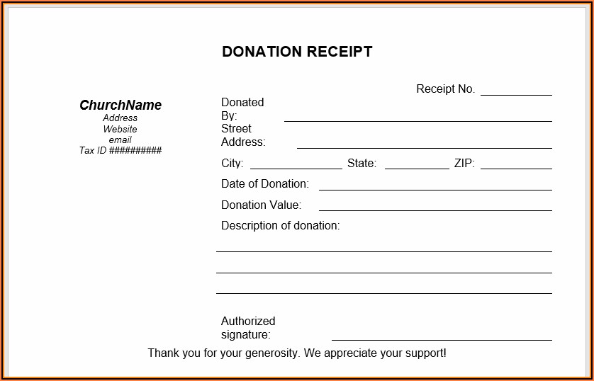 Free Non Profit Donation Receipt Template