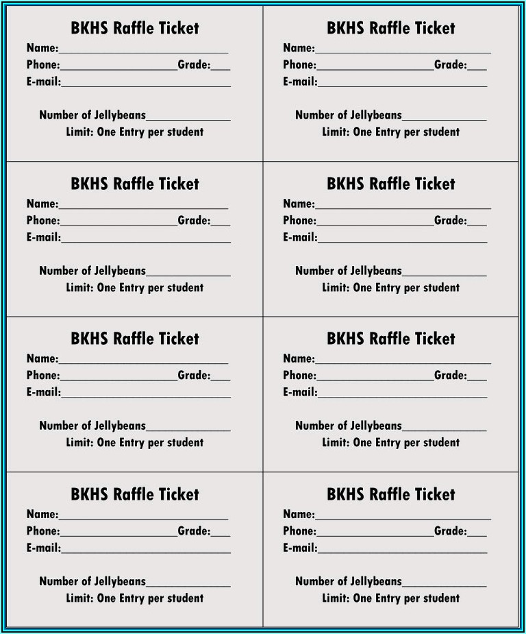 Free Sample Of Raffle Tickets Templates