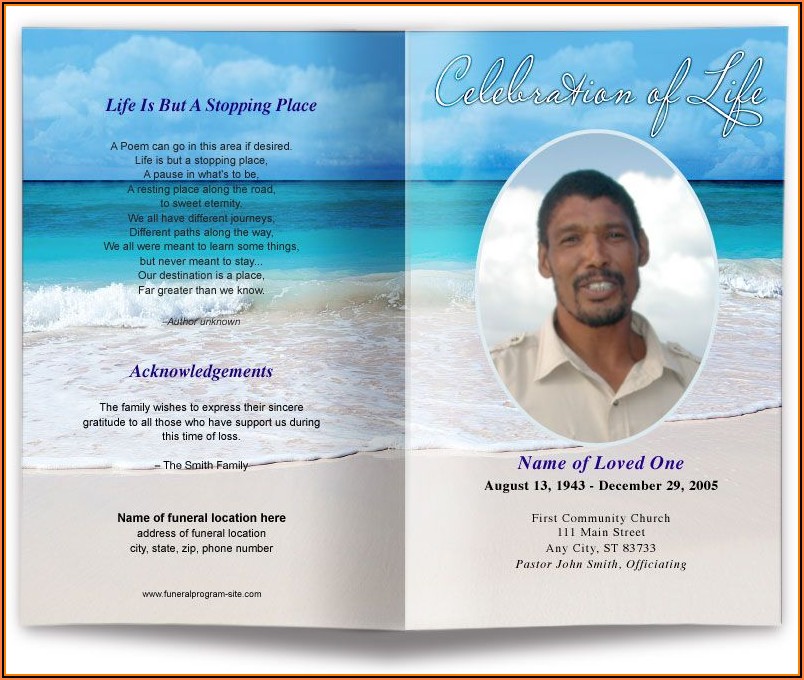Funeral Programs Template Free