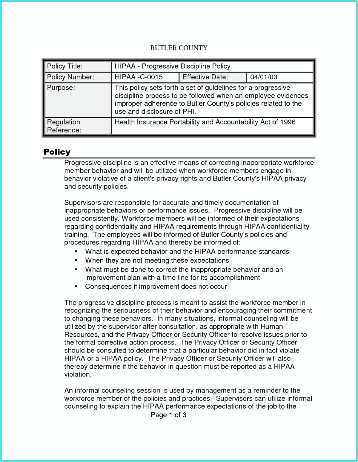 Hipaa Policy And Procedure Manual Template Free Download Template 1
