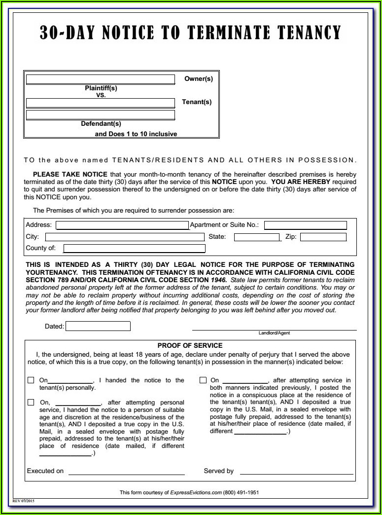 Holdover Tenant Eviction Forms Florida