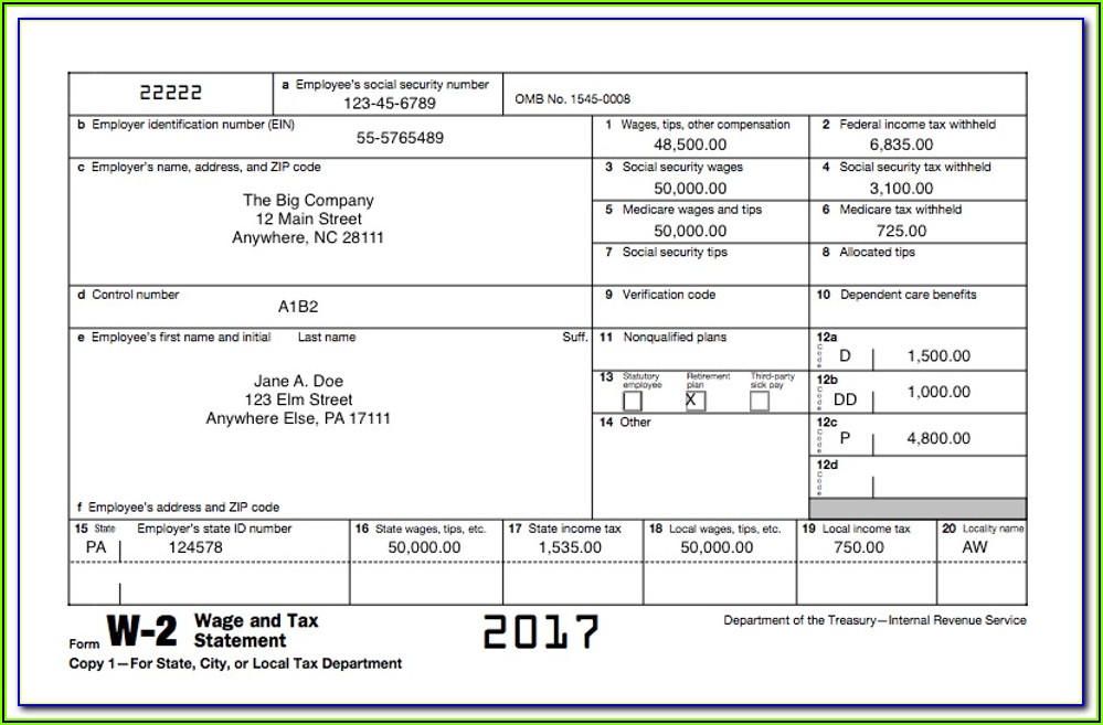 Irs W2 Form 2019 Request