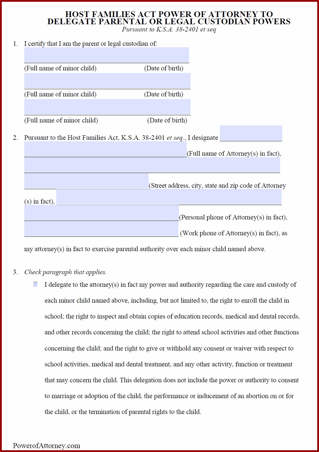 Kansas Medical Durable Power Of Attorney Form