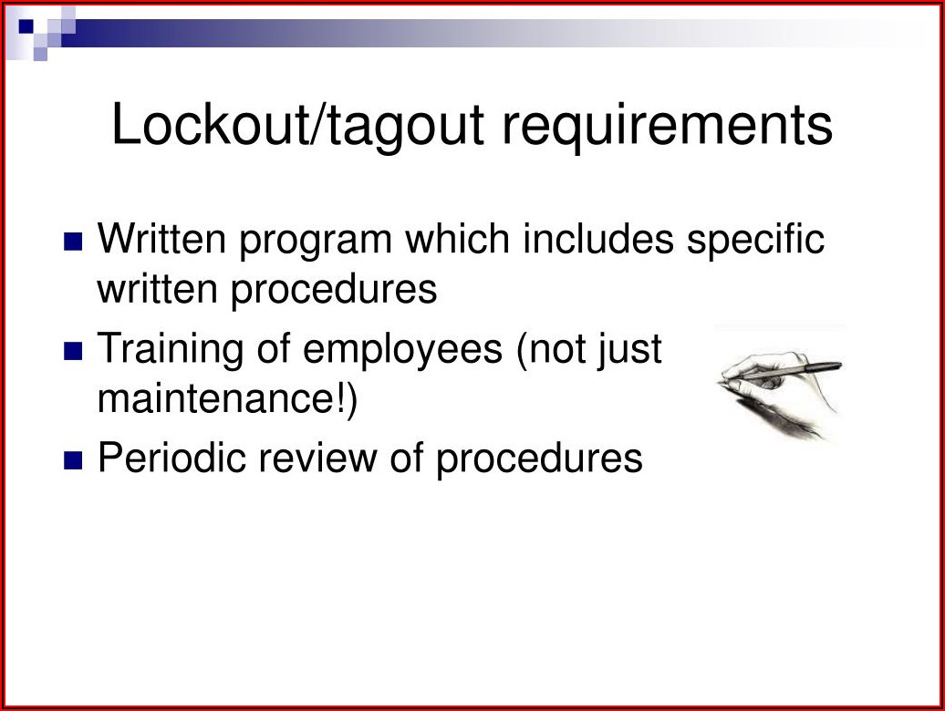 Lockout Tagout Procedures Powerpoint