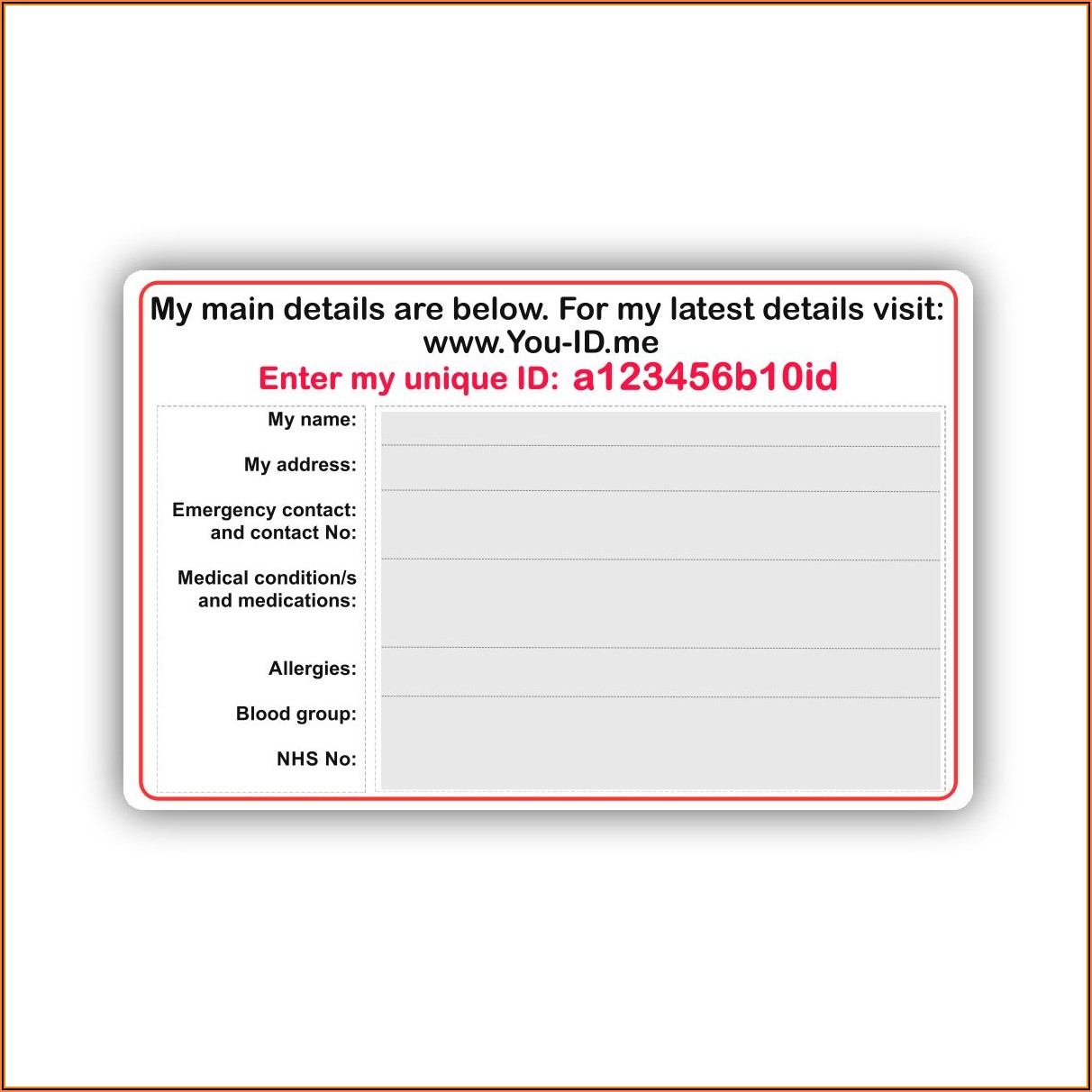 Medical Wallet Card Template