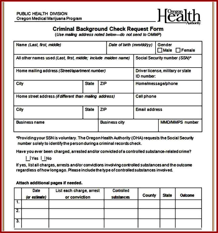 Military Background Check Form