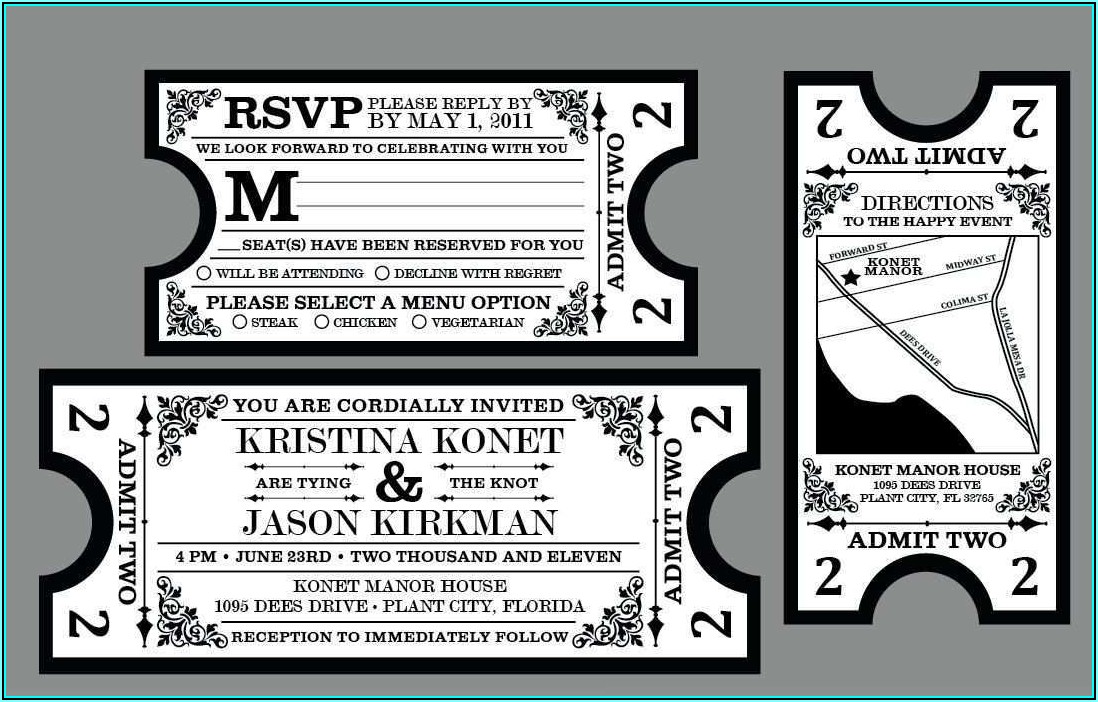 Movie Tickets Cards Templates