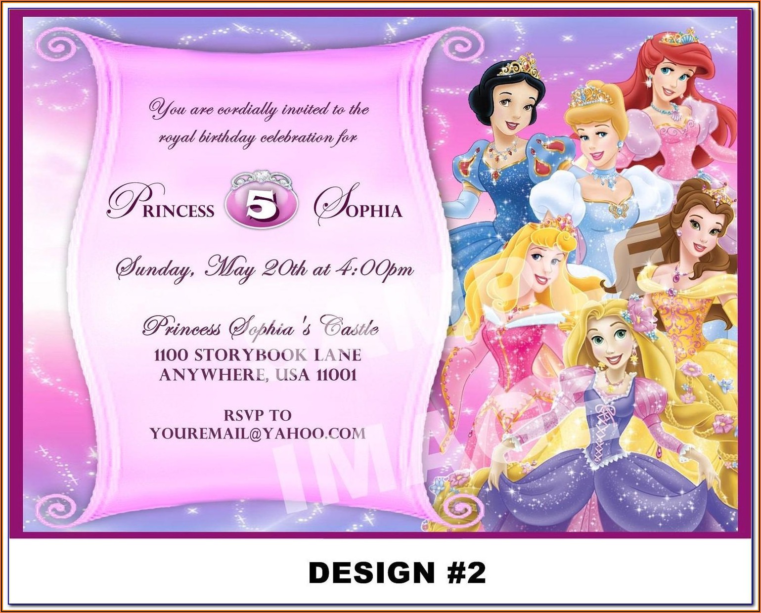Princess Sofia Invitations Template Free