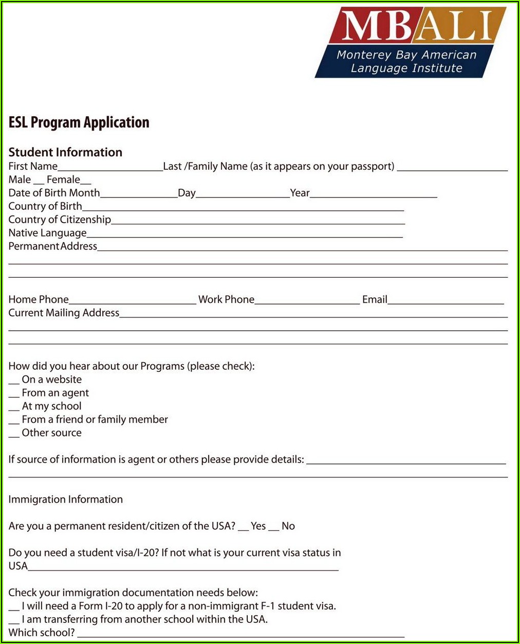 Printable Social Security Disability Application Form