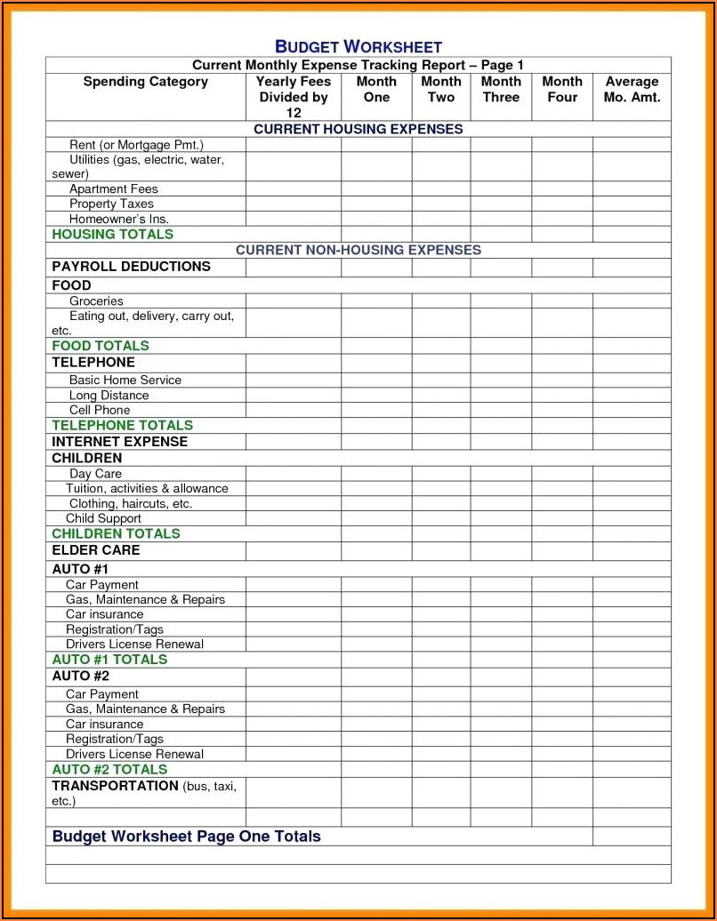 Project Budget Planning Excel Template