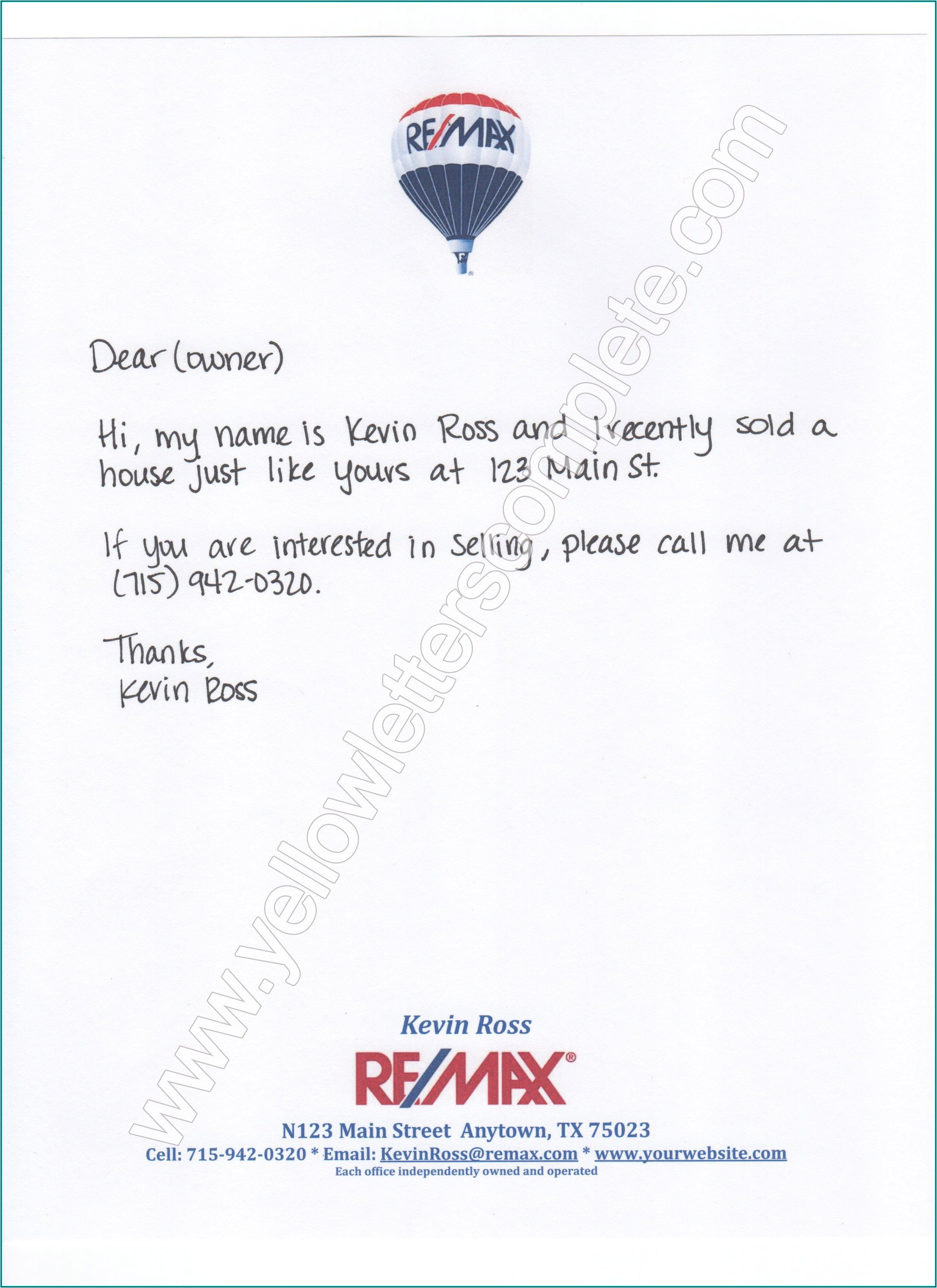 Real Estate Marketing Letters Templates