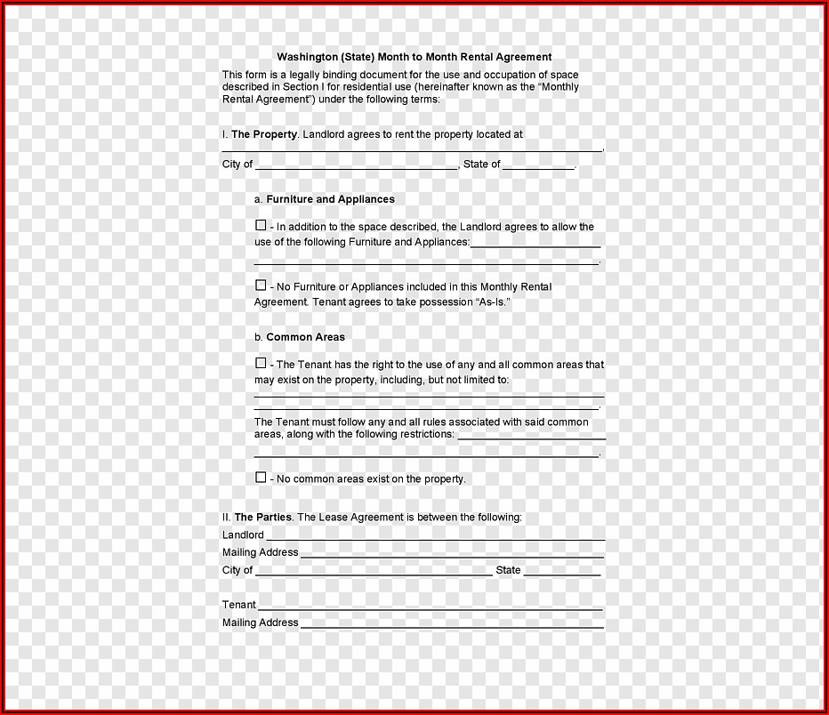 Renting Contract Form