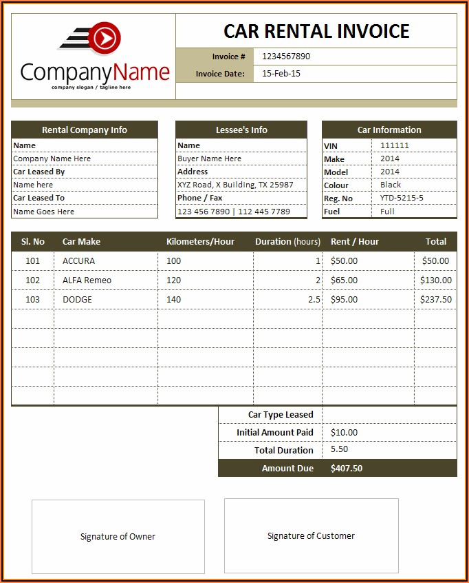 Sales Invoice Format Word