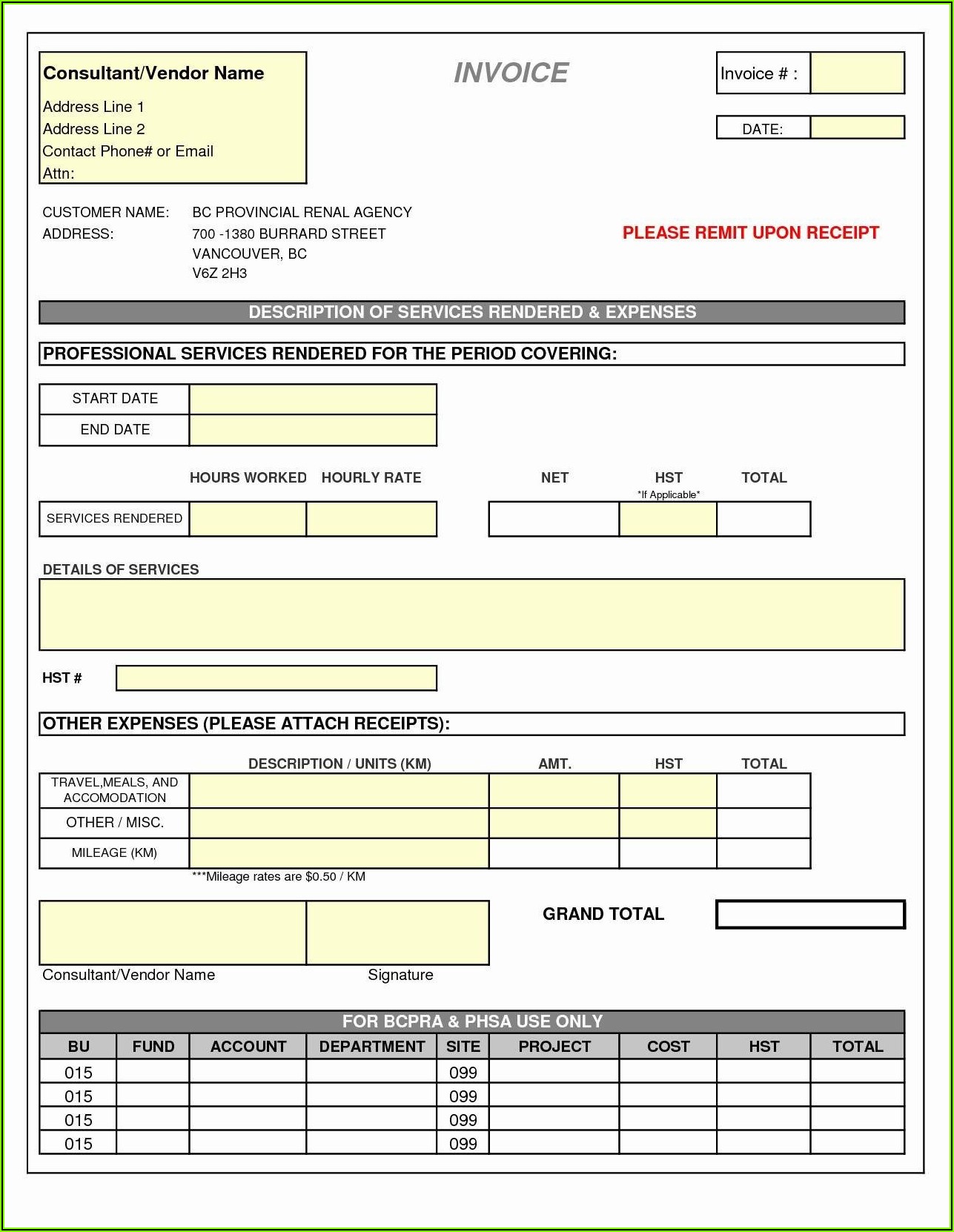 Sample Estimate Forms For Construction