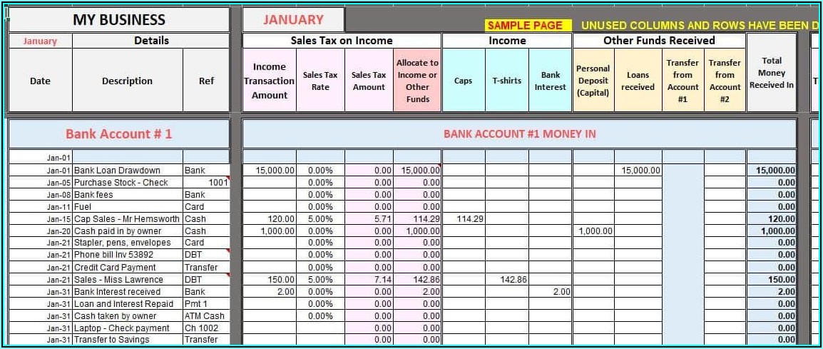 Small Business Accounting Templates Free
