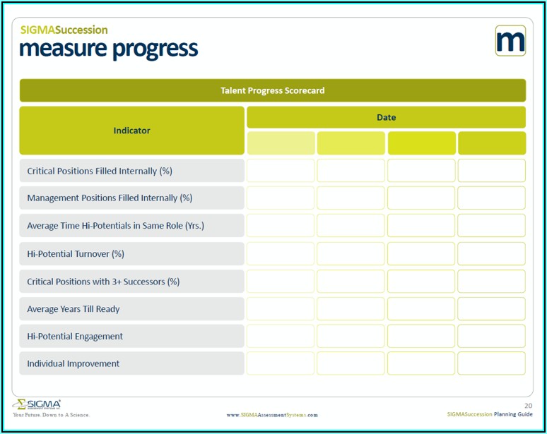 Succession Planning Template For Managers Excel