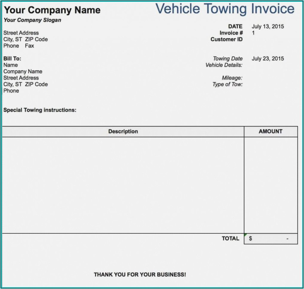 Trucking Invoice Example