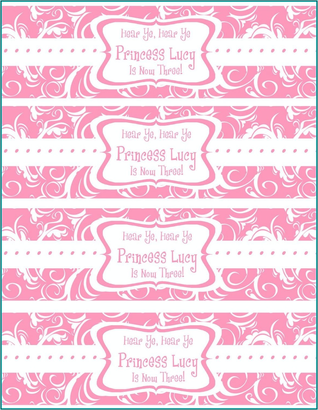 Water Bottle Labels Template Free