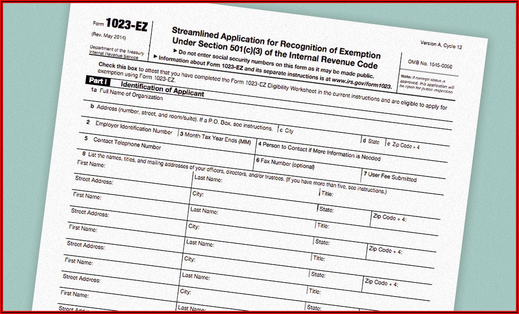 What Is A 501c3 Tax Form
