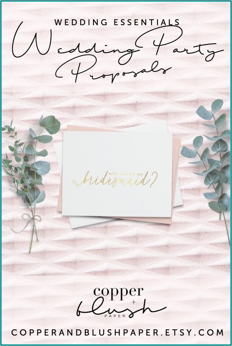Will You Be My Bridesmaid Letter Template