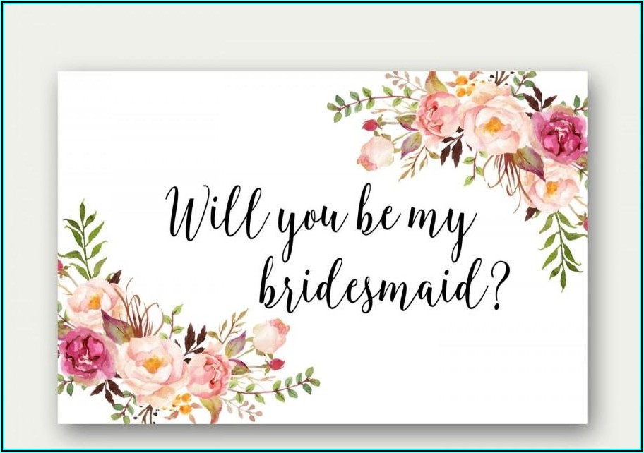Will You Be My Maid Of Honor Letter Template