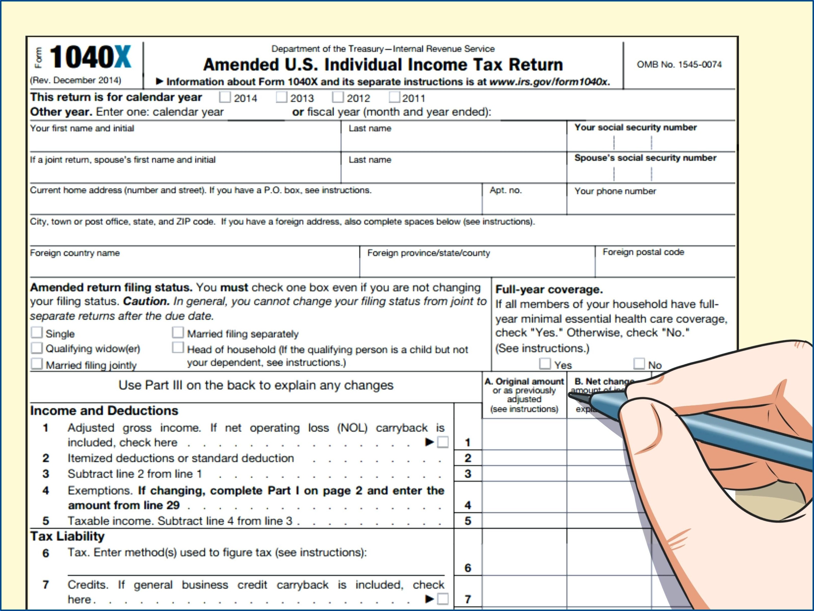 2014 Irs Tax Forms 1040ez