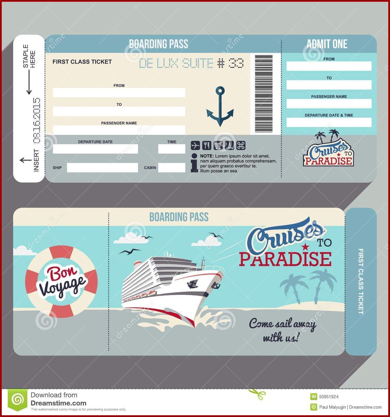 Boat Ride Ticket Template
