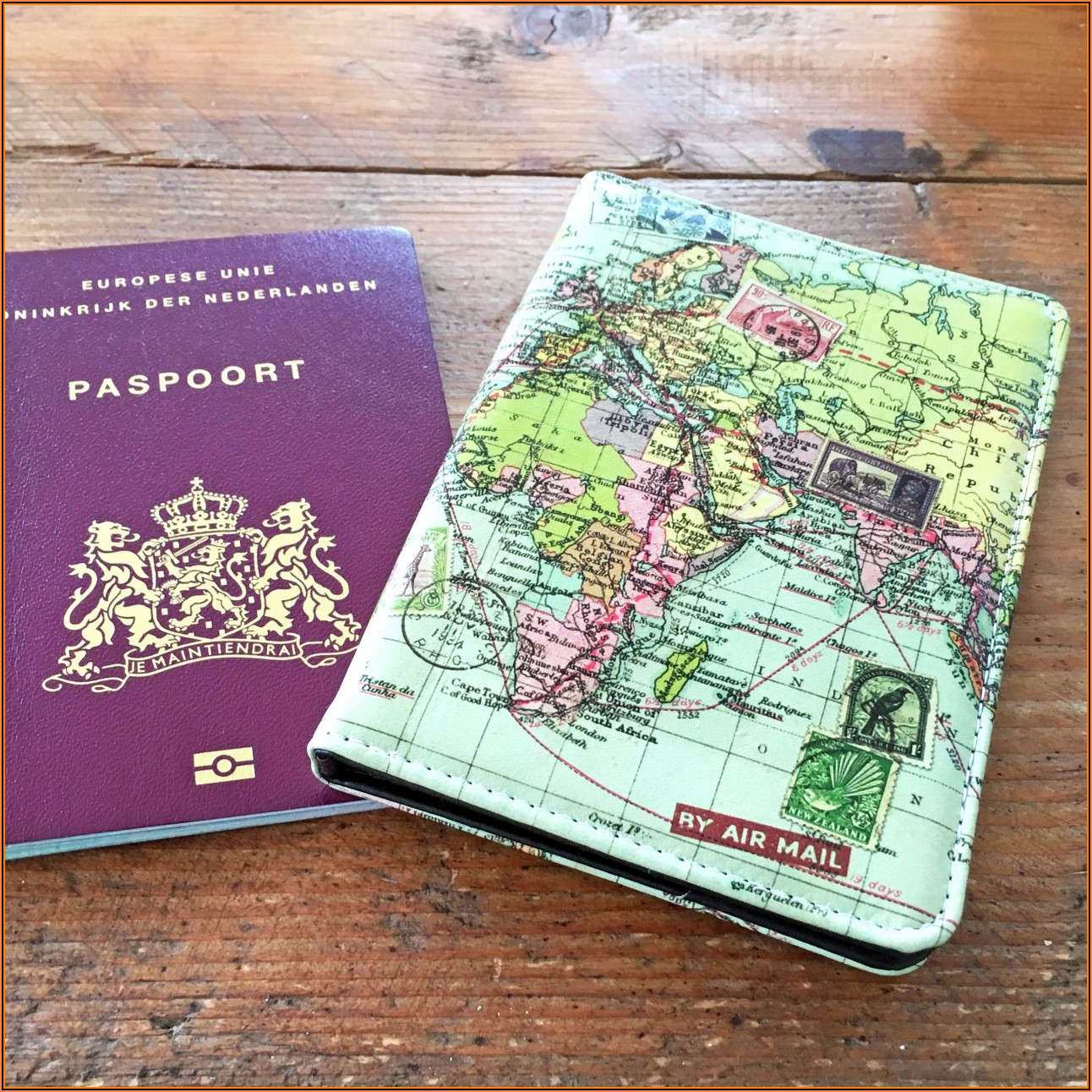 Colour In Map Passport Cover