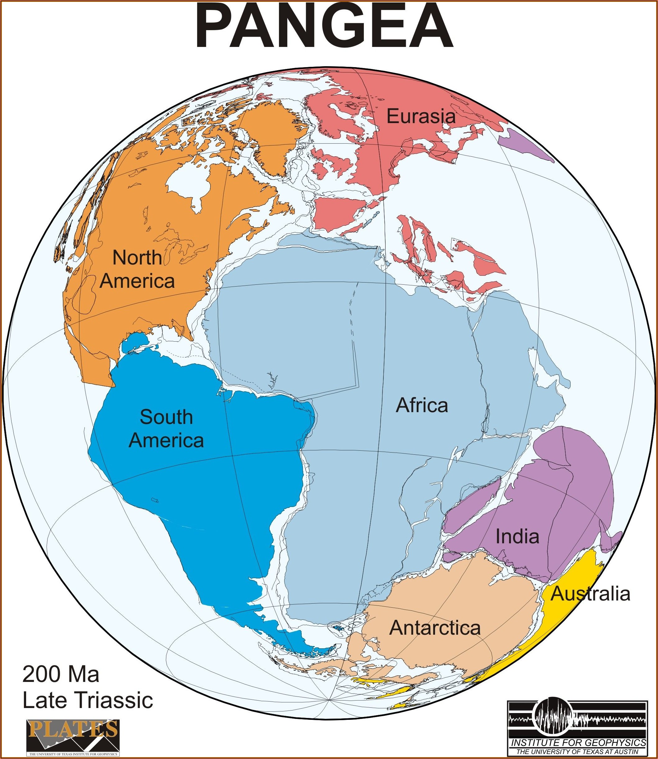 Compare Pangaea With World Map