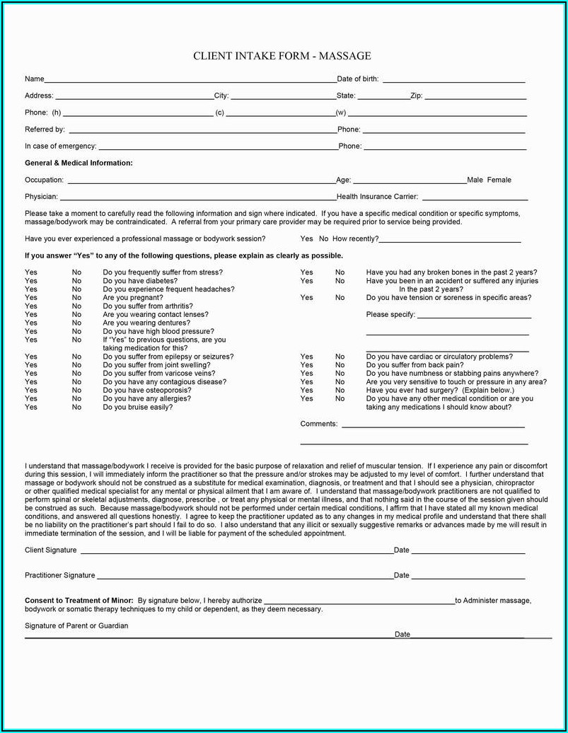 Dermaplaning Consultation Form Template