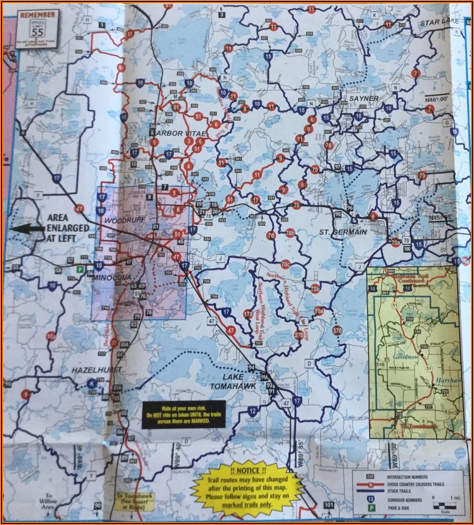 Eagle River Wi Snowmobile Trail Maps