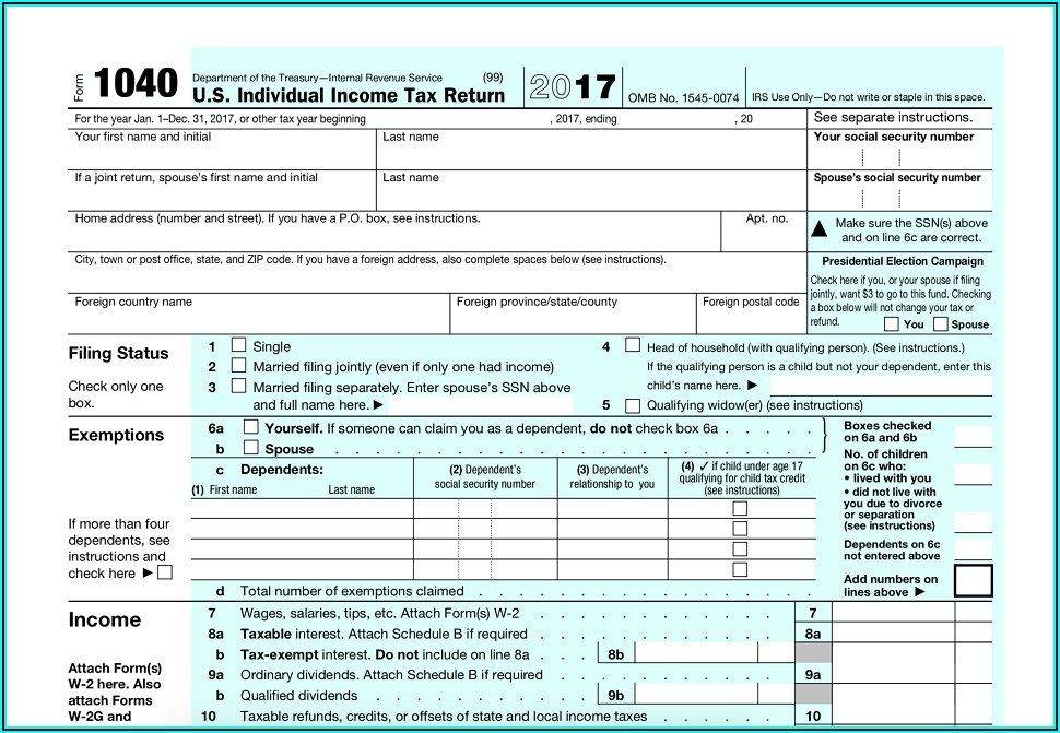 Easy 1040 Tax Form Instructions