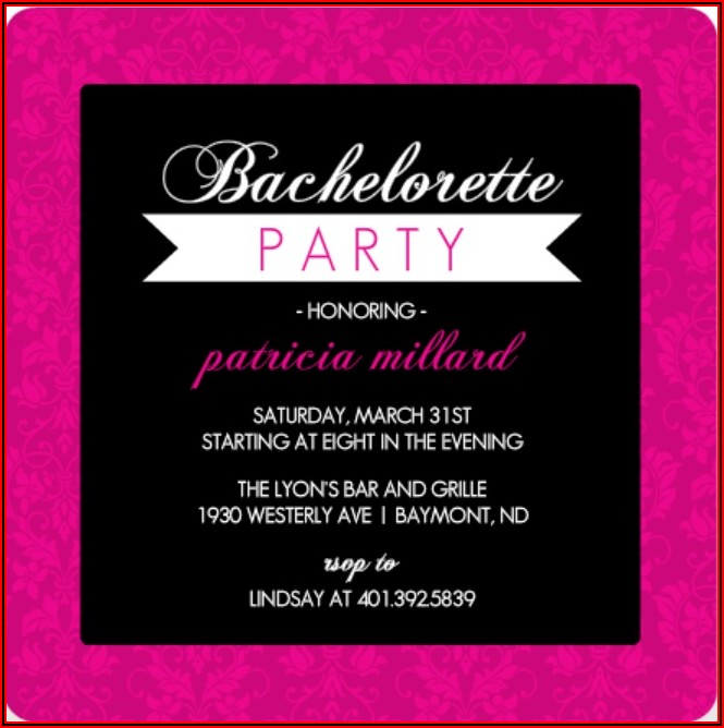 Free Bachelorette Party Invitation Templates Word