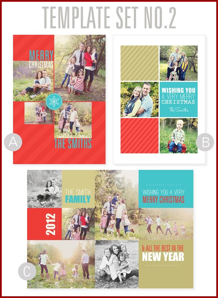 Free Christmas Card Photo Collage Template