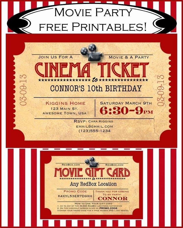 Free Movie Ticket Template Download