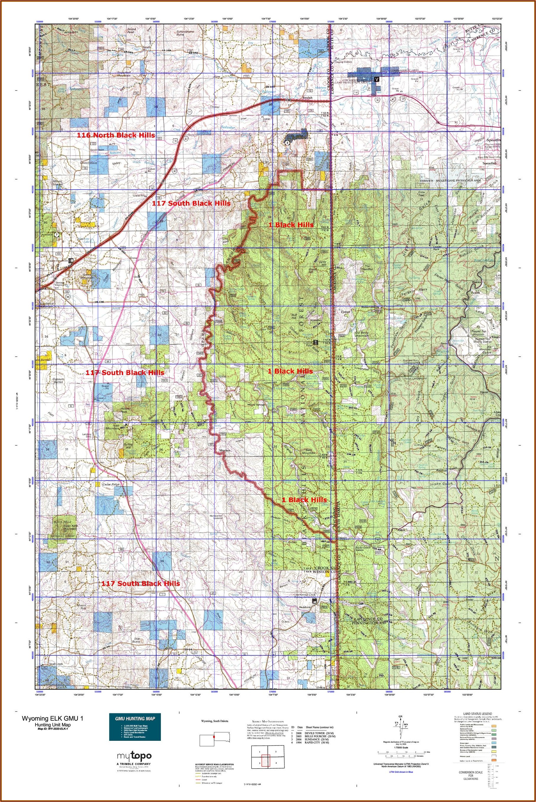 Gps Land Ownership Maps Wyoming