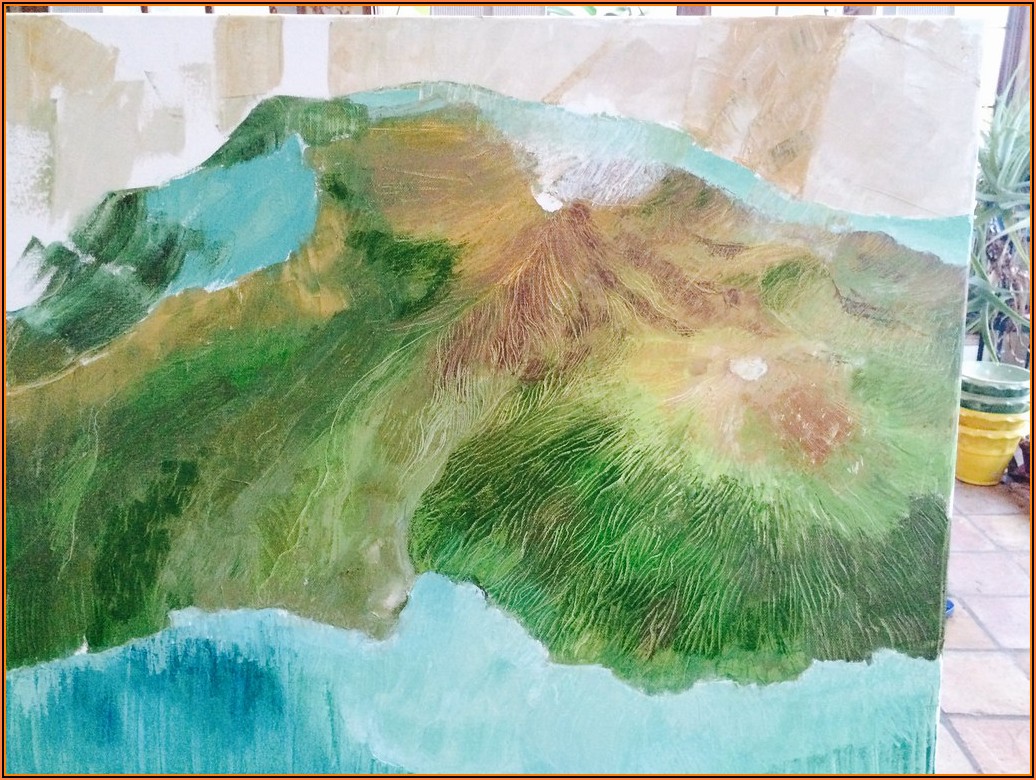 Hawaii Island Relief Map