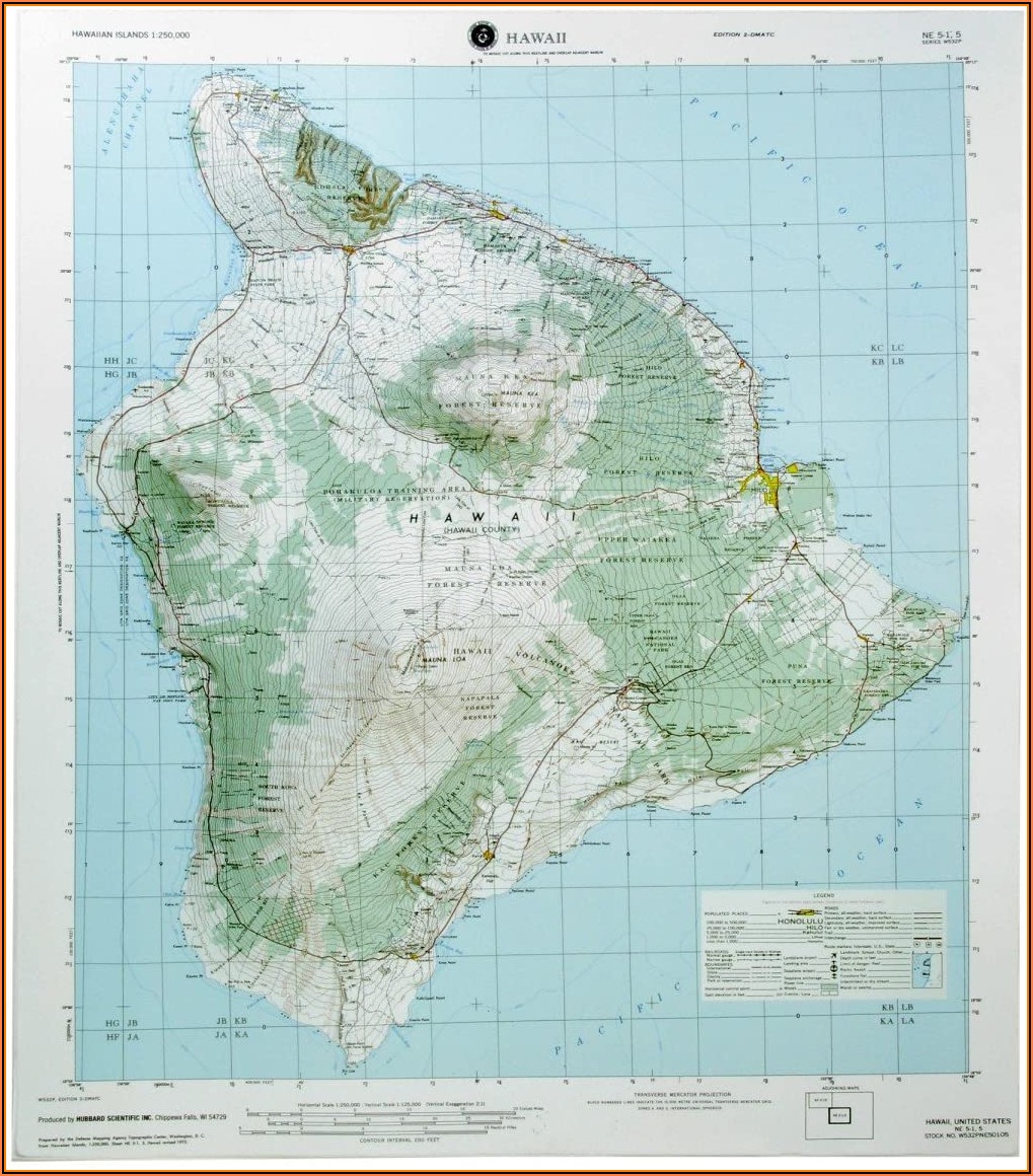 Hawaii Raised Relief Map