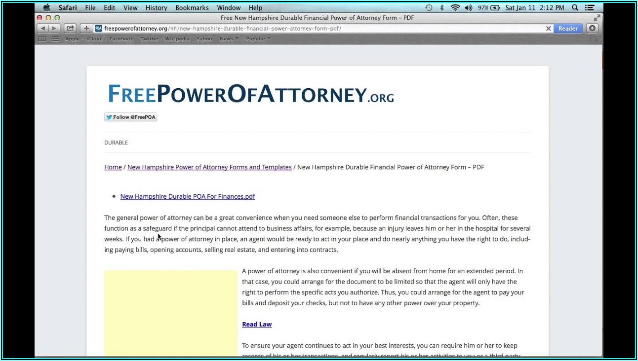 How Do I Get A Power Of Attorney Form
