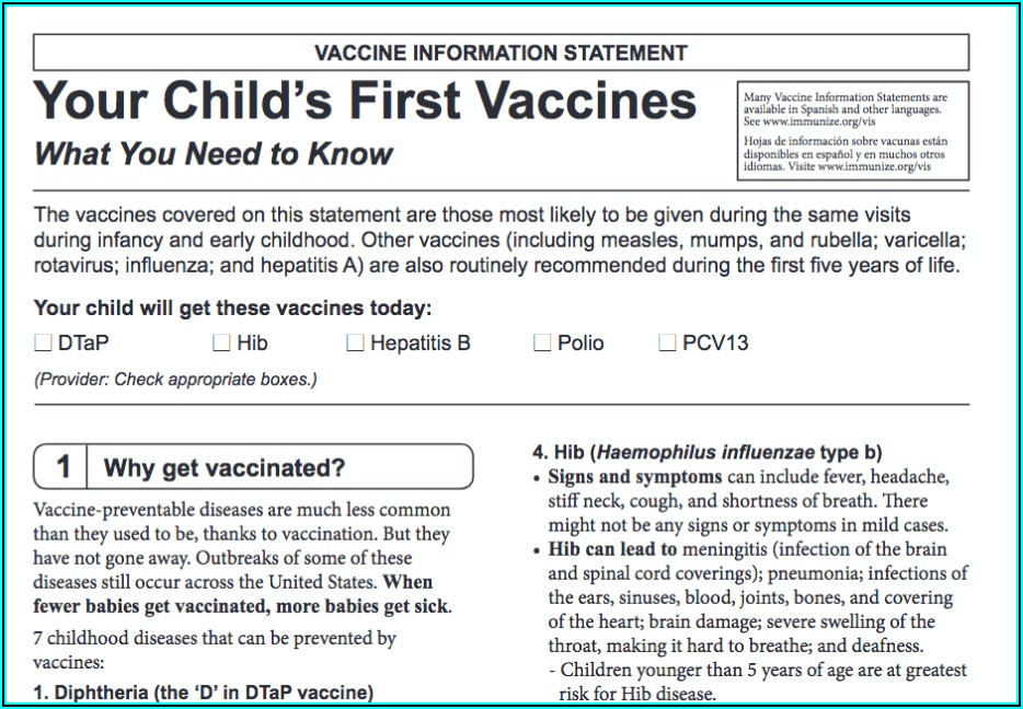 Influenza Vaccine Consent Form 2019 In Spanish