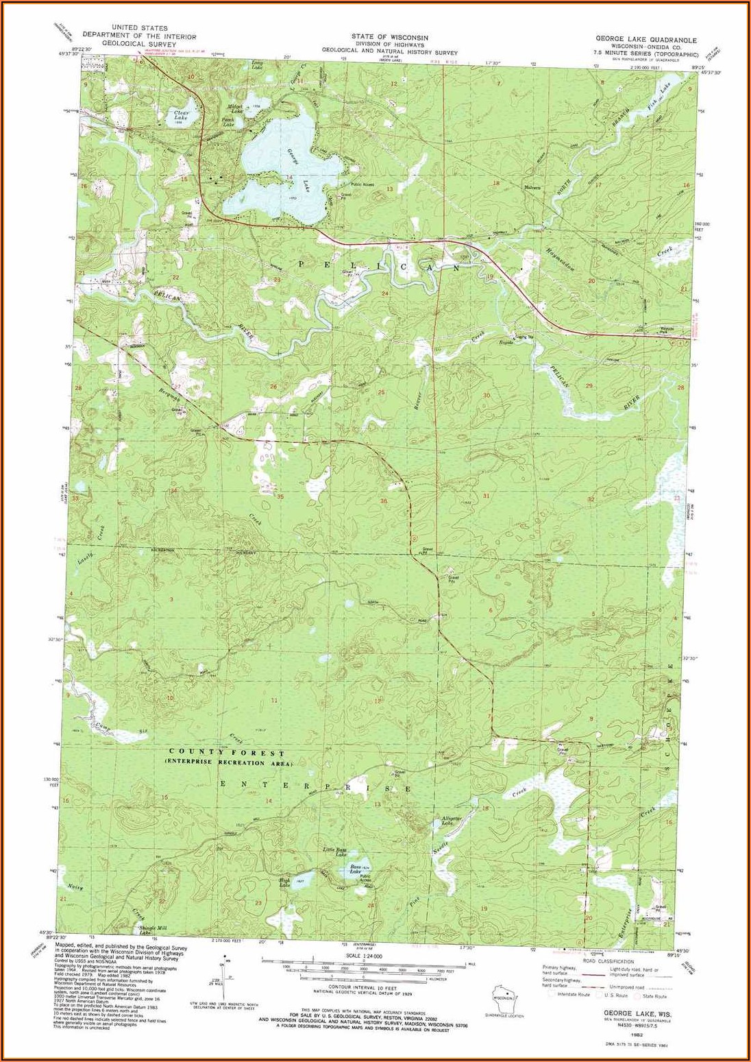 Lake George Wi Topographic Map