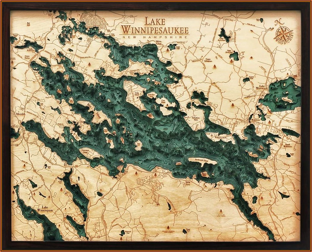 Lake Winnipesaukee Maps For Sale