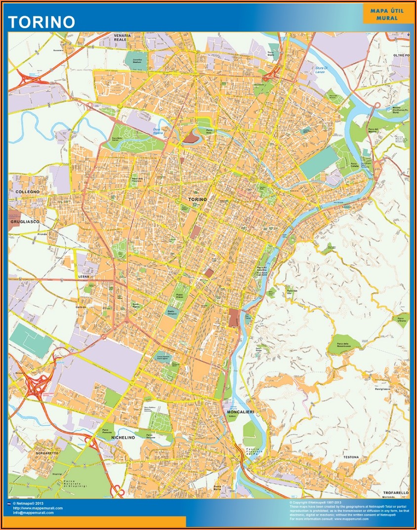 Laminated City Wall Maps