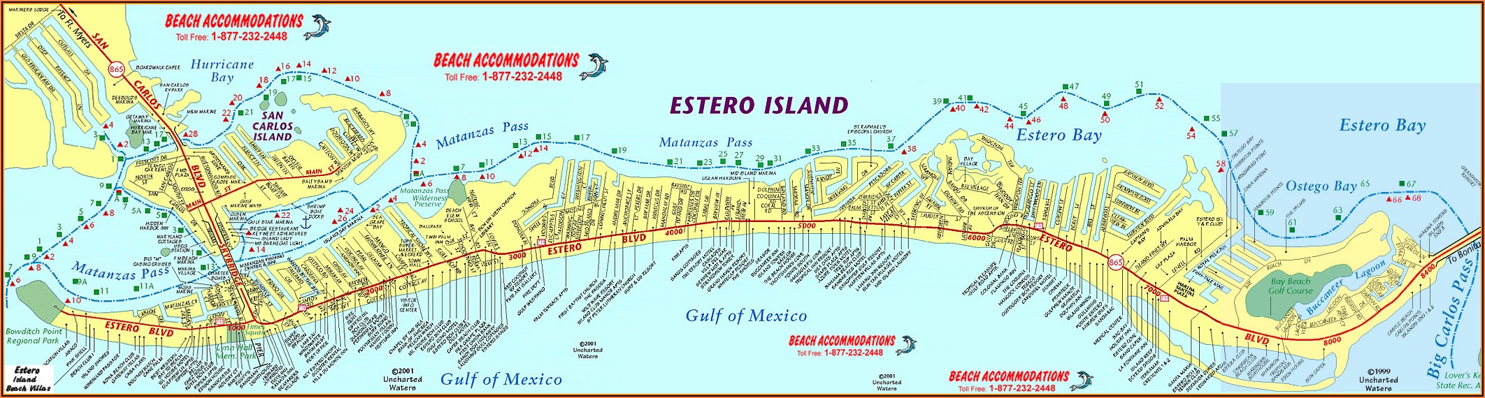 Map Of Fort Myers Beach Florida Hotels