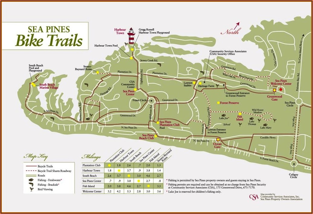 Map Of Hilton Head Island Bike Trails