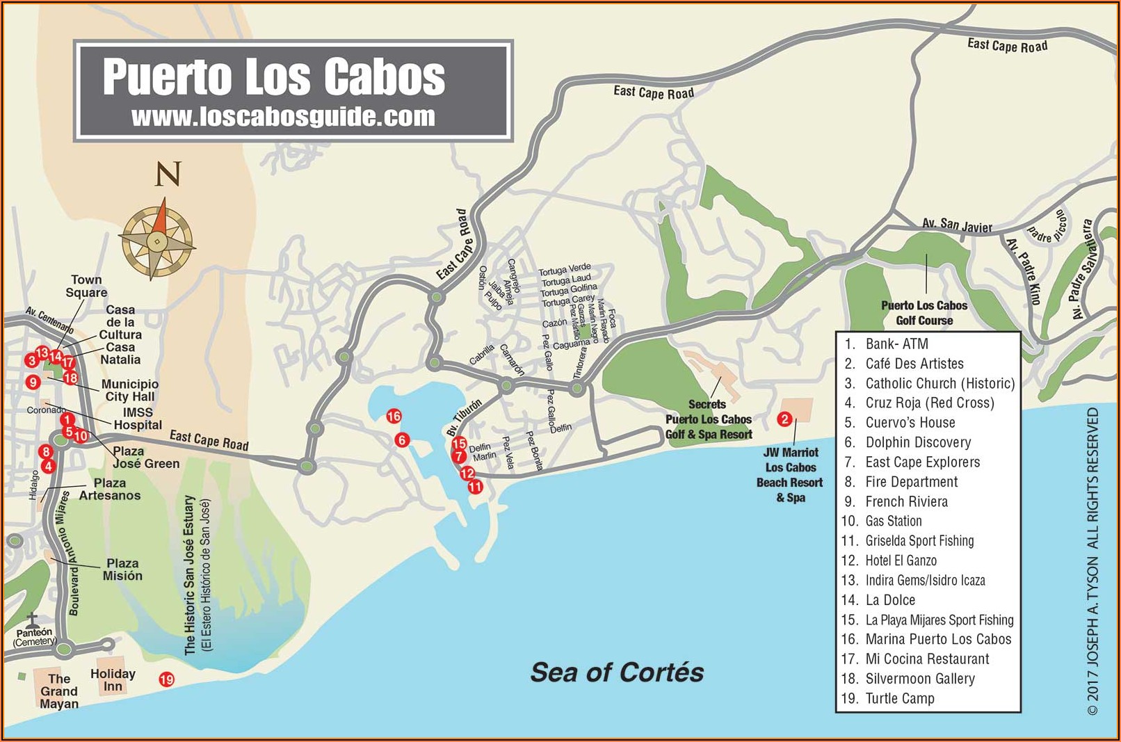 Map Of Los Cabos Hotels