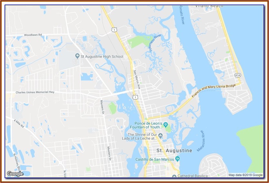 Map Of St Augustine Hotels