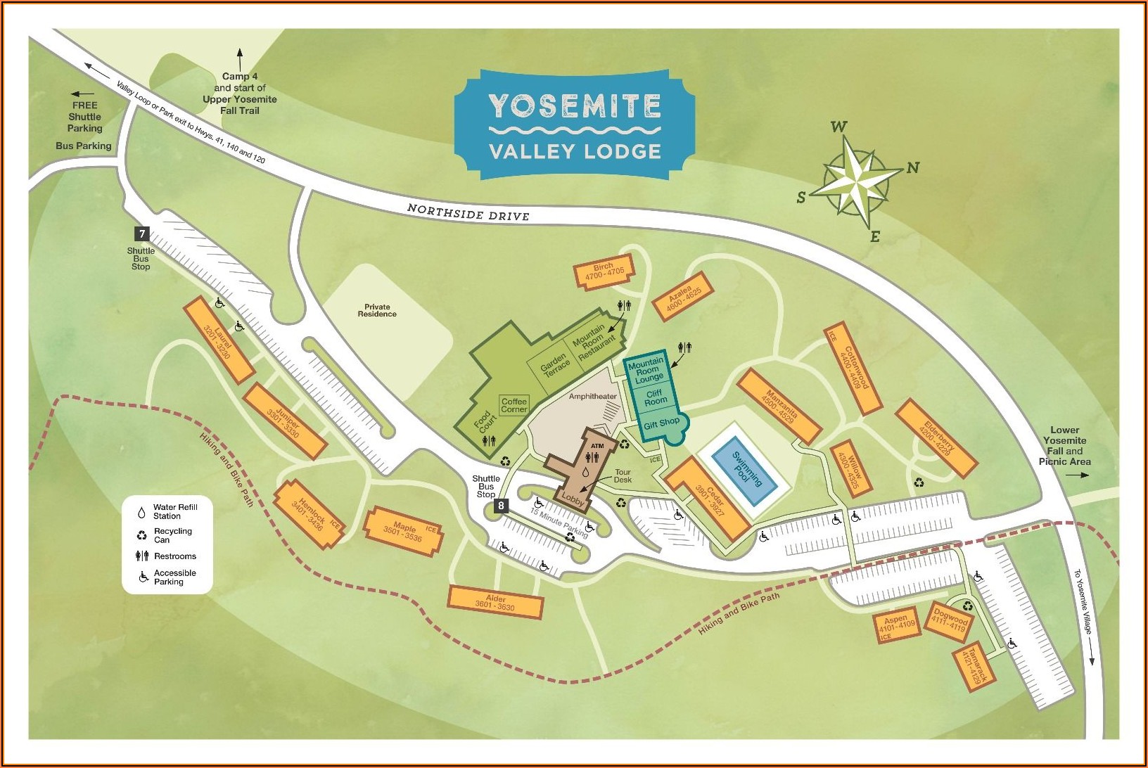 Map Of Yosemite Hotels