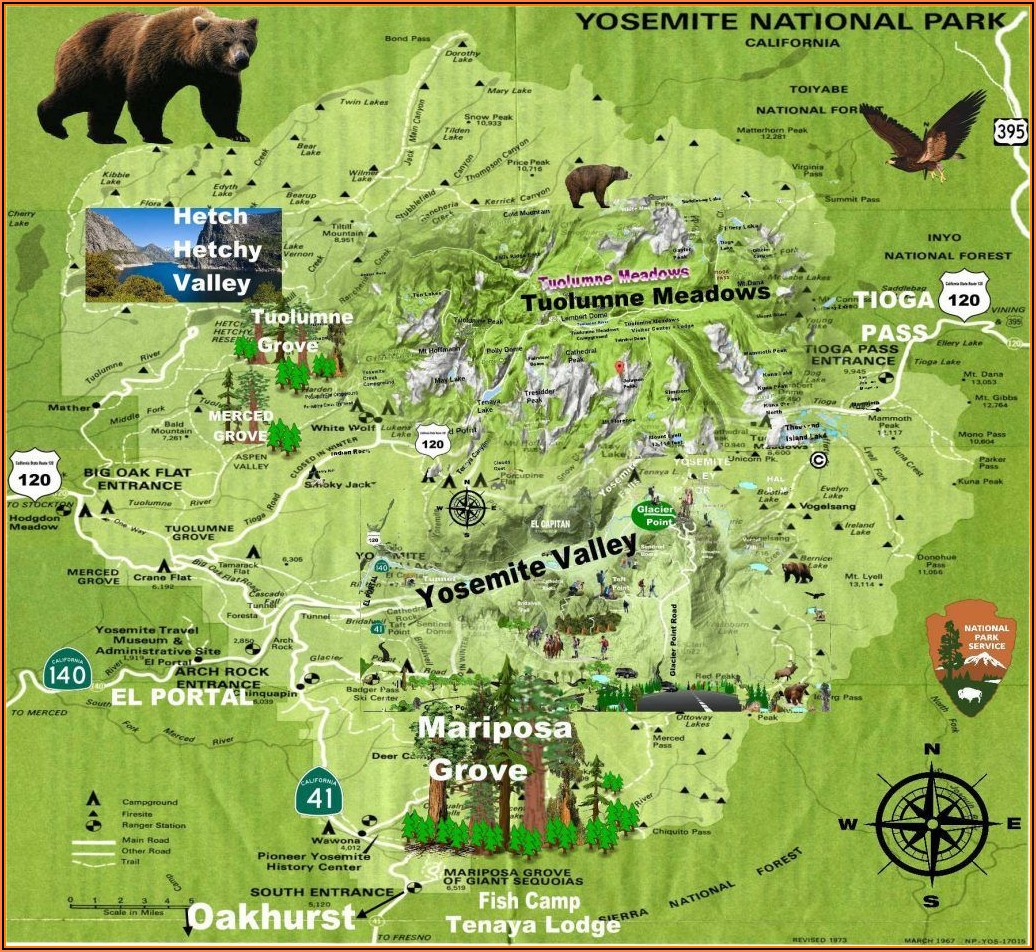 Map Of Yosemite National Park