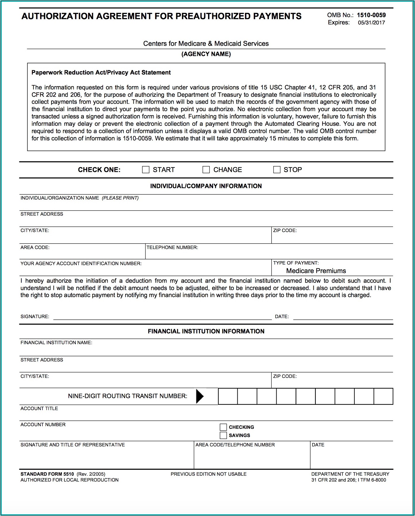 Medicare Form 5510 Signature And Title Of Representative